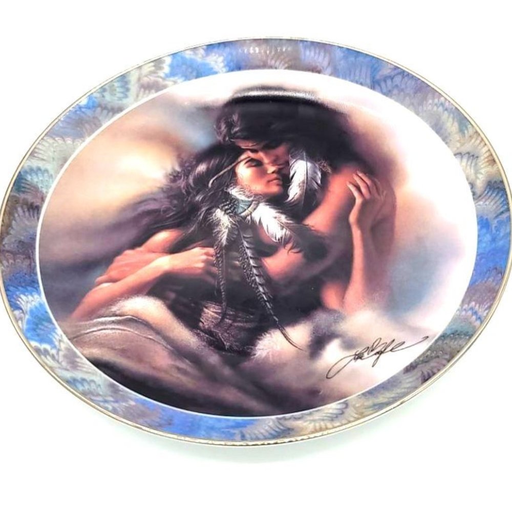 Bradford Collectors Plate The Lovers Lee Bogle Soulmates Series Native American